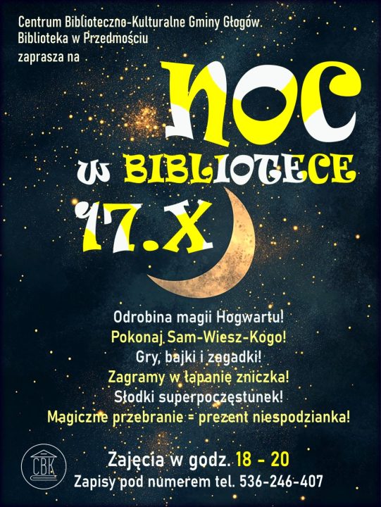 Miniaturka artykułu Magiczna Noc w Bibliotece – już 17 października!