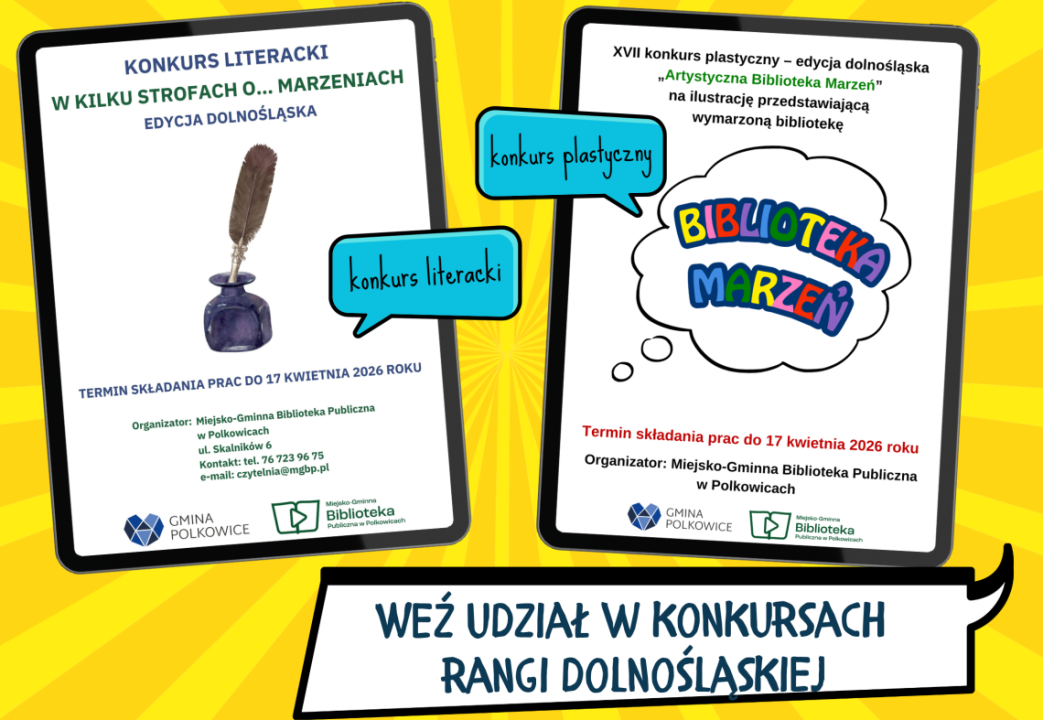 Miniaturka artykułu Polkowicka biblioteka zaprasza do udziału w konkursach