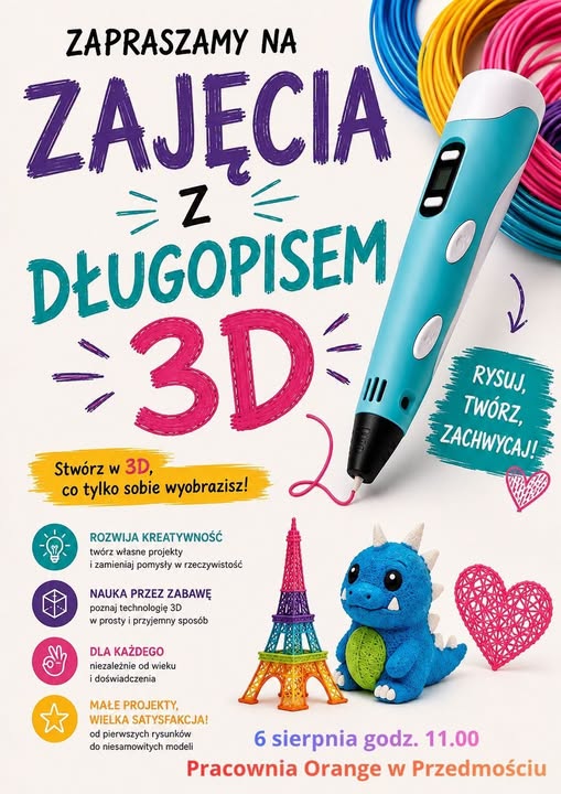 Miniaturka artykułu Zapraszamy na zajęcia z długopisami 3D (6.08)