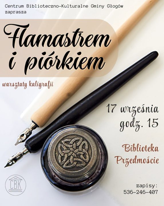 Miniaturka artykułu Zapraszamy na warsztaty kaligrafii (17.09)