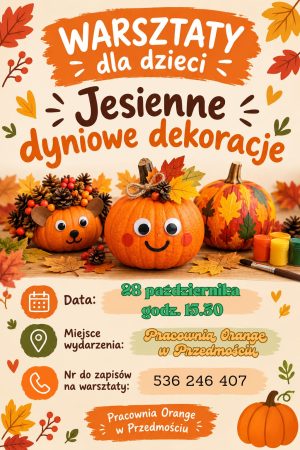 Miniaturka artykułu Jesienne dyniowe dekoracje w Przedmościu (28.10)
