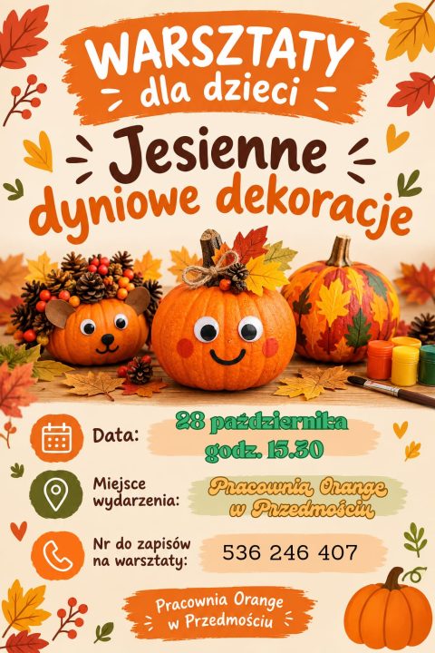 Miniaturka artykułu Jesienne dyniowe dekoracje w Przedmościu (28.10)
