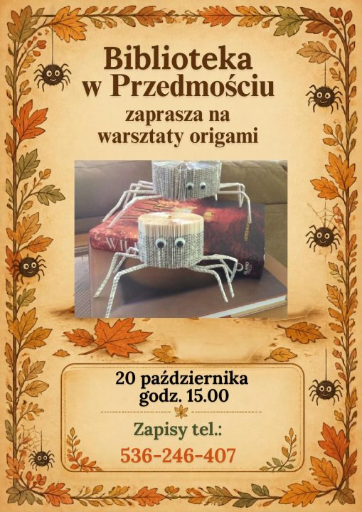 Miniaturka artykułu Jesienne origami w bibliotece w Przedmościu (20.10)