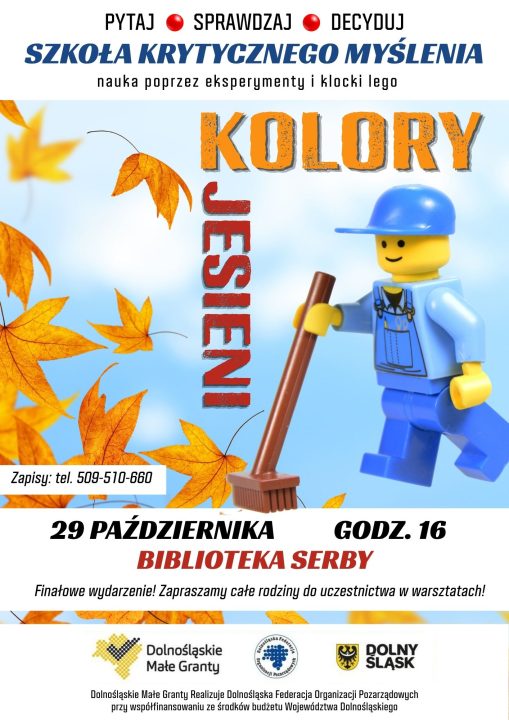 Miniaturka artykułu Kolory jesieni – rodzinne warsztaty z LEGO! (Serby, 29.10)