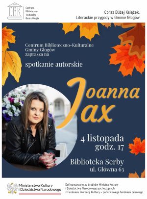 Miniaturka artykułu Zapraszamy na spotkanie autorskie z Joanną Jax (4.11)